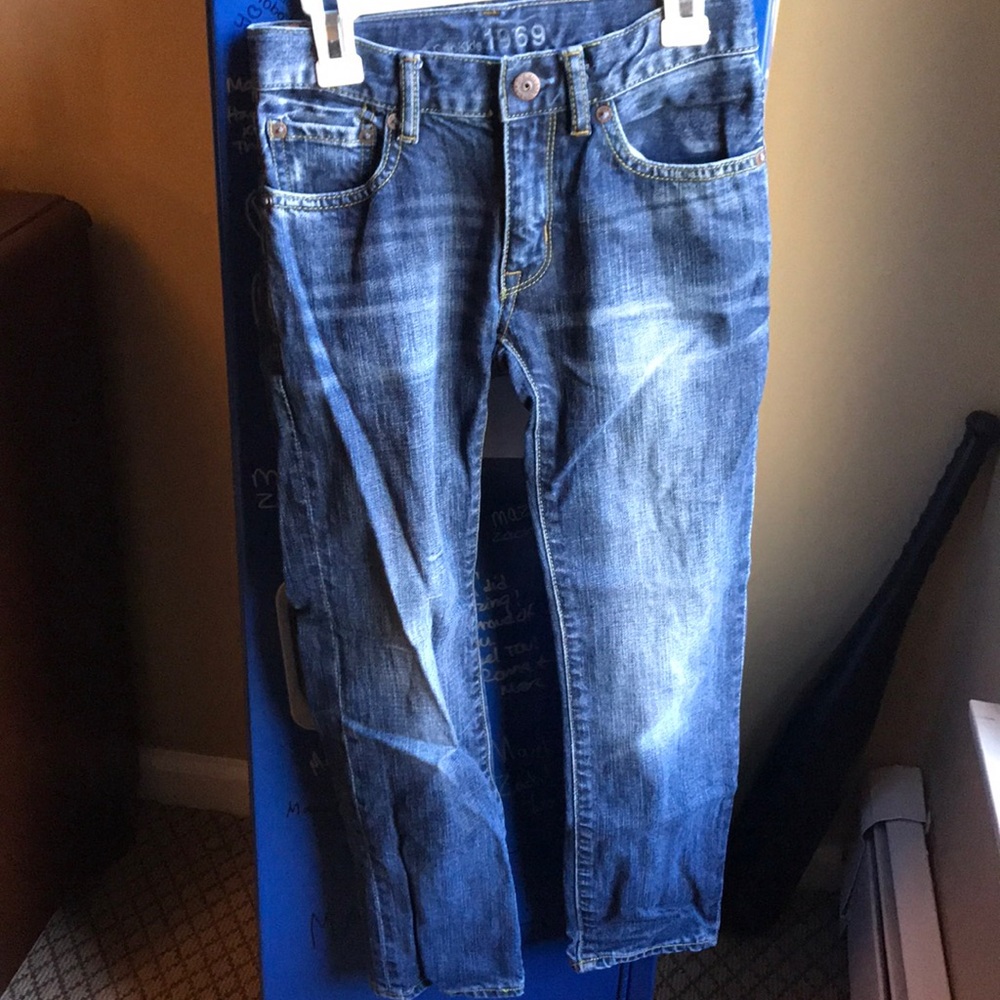 Gap Kids skinny distressed boys jeans.